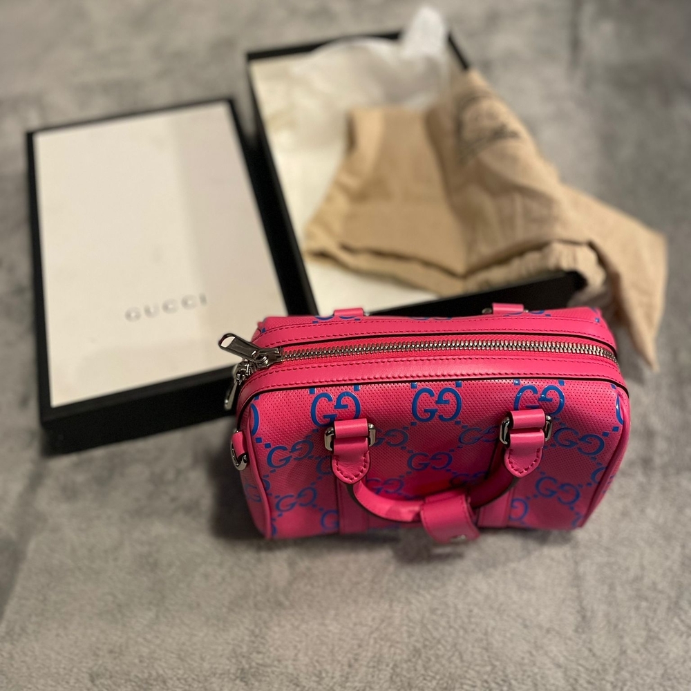 Gucci Pink Mini Duffle with Blue Accents - Picture 2 of 8